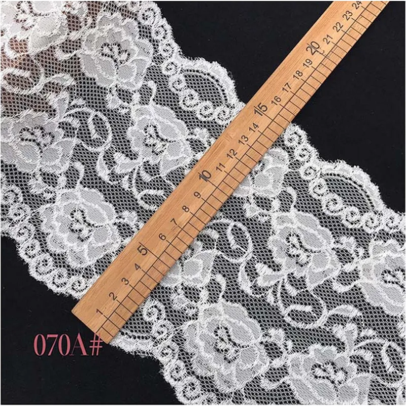 Fashion hot sale different styles 15.5*200cm 21*200cm black&white french eyelash floral lemo lace