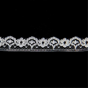 Bazaar 1.4cm Wonderful Vintage Elastic White Lace Trim Bridal Wedding Ribbon Roll  with Sewing Craft
