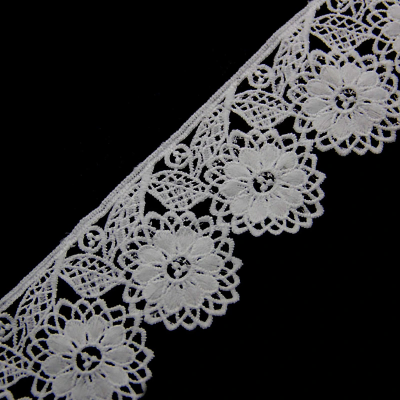 7cm Saree Chemical Embroidery White Lace for Bag Decoration