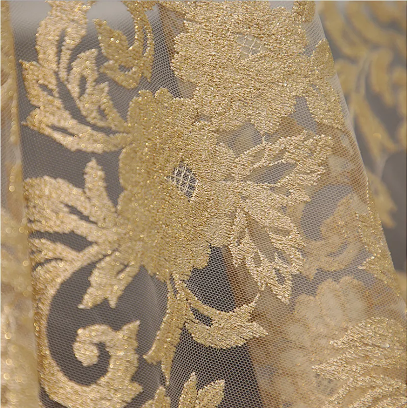 Wholesale garment fabric african fancy embroidery net  lace dress fabric