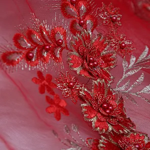 African Bridal Wedding Dress Tulle Lace Fabric