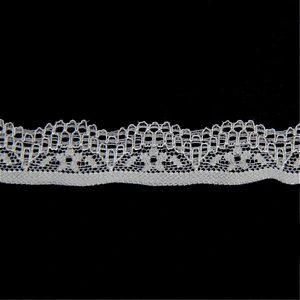 1.7cm Allover Nylon Elastic Knitted Narrow Lace Fabric for Underwear
