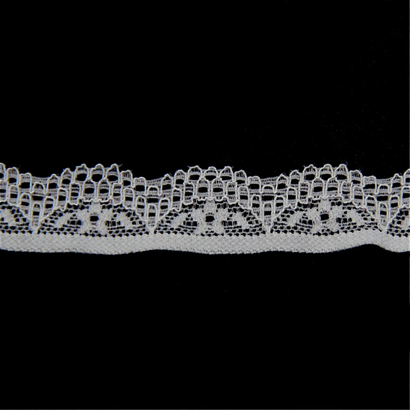 1.7cm Allover Nylon Elastic Knitted Narrow Lace Fabric for Underwear