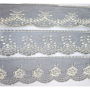 12cm net chemical lace fabric for wedding dress