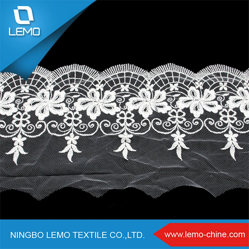 french chantilly lingerie waistband organza stretch nylon spandex lace trim