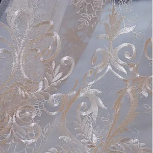 goodlooking high quality african embroidery wedding lace fabric tulle mesh