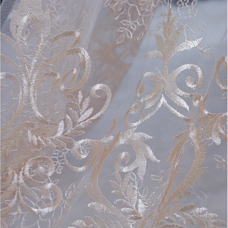 goodlooking high quality african embroidery wedding lace fabric tulle mesh