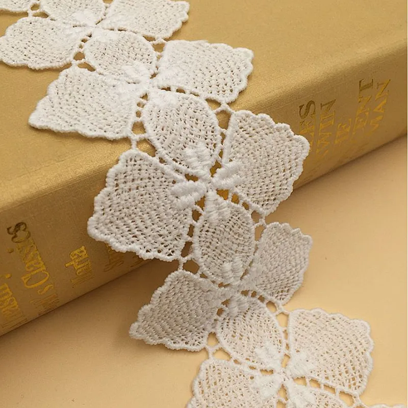 hot sale 5.5cm bridal fabric lace tirm cheap price organza chemical lace fabric for wedding dress