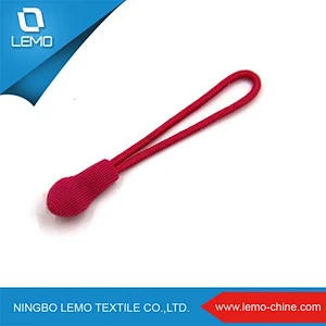 Zipper Puller With Nylon String, Long Embossed Rubber Zip Puller