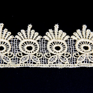 2018 Free sample 5.2CM Polyester Embroidery Chemical Lace Trim for Cloth Decoration