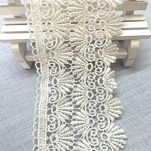 100% polyester african lace fabric embroidery chemical lace trim with high quality