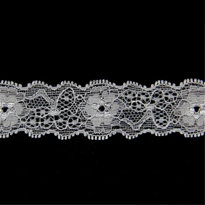 2.3cm Lingerie Stretch Spandex Lace Trimming with Flower Design