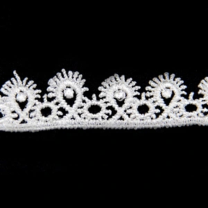 15 yard  1.8cm  Free Sample Chemical Embroidery Polyester Lace Ribbon for Decoration