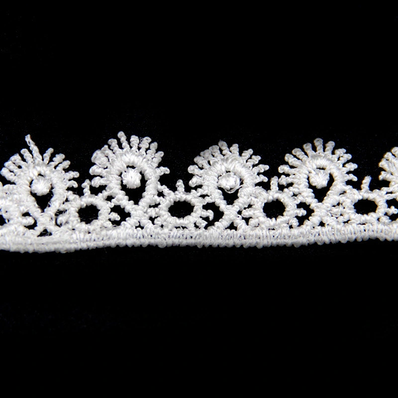 15 yard  1.8cm  Free Sample Chemical Embroidery Polyester Lace Ribbon for Decoration