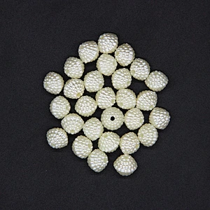 Vivid White Color 10mm ABS mixed Shape Plastic Polished Beads