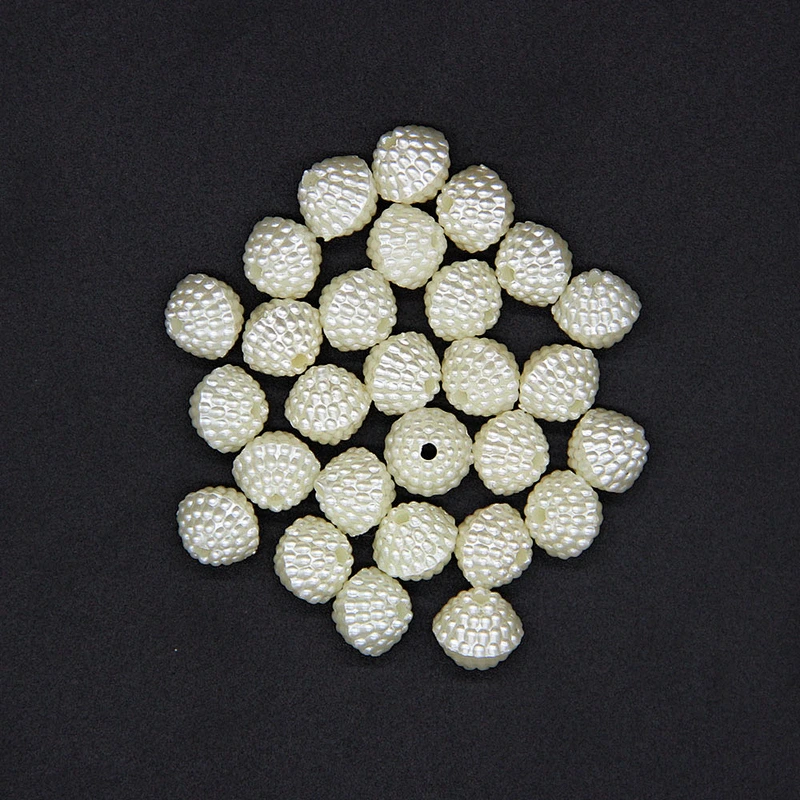 Vivid White Color 10mm ABS mixed Shape Plastic Polished Beads