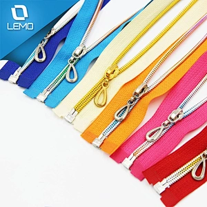 5# Rose Gold teeth Paint Nylon Zipper