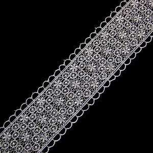 5cm Wedding Chemical Embroidery Polyester Lace for Clothes