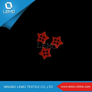 Red Star Shaped Kids Buttons