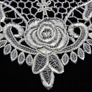 11cm Successive Wave Flower Patterns Polyester Collar Lace