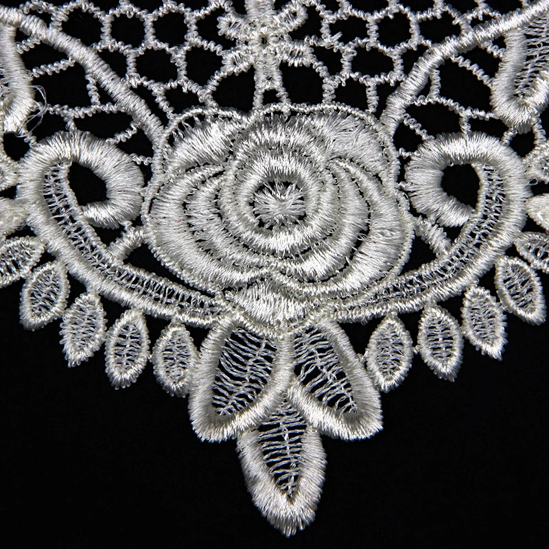 11cm Successive Wave Flower Patterns Polyester Collar Lace