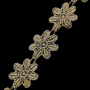 3cm  100% Polyester Chemical Embroidery  Lace Fabric