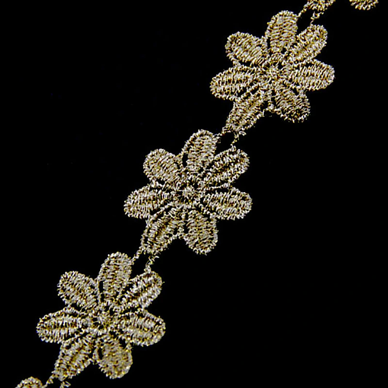 3cm  100% Polyester Chemical Embroidery  Lace Fabric
