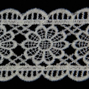 4cm Embroidery Elegant Flower Pattern Milk Yarn Lace