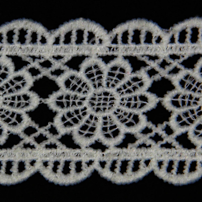 4cm Embroidery Elegant Flower Pattern Milk Yarn Lace