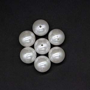 Pure White DIY Spherical 20mm ABS Pearl Beads