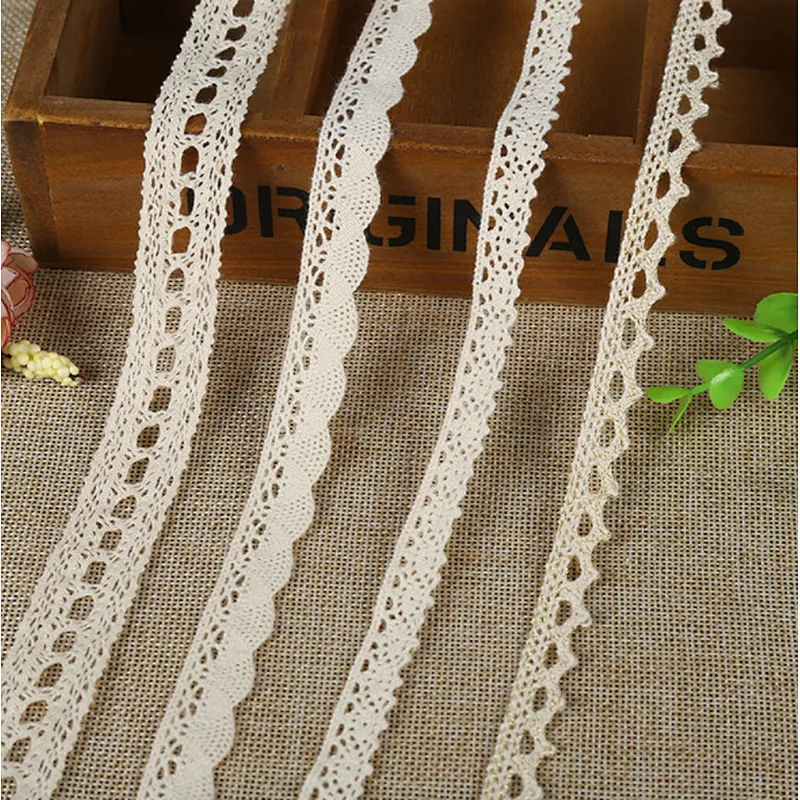 wholesale african different sizes of cotton woven lace trim