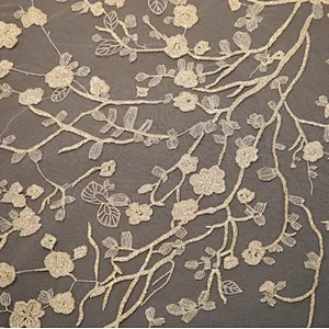 factory price sample mesh african ghana embroidery lace fabric