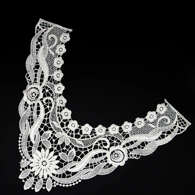 17cm Vivid Flesh Flower Patterns Good Sewing Craft Polyester Collar Lace