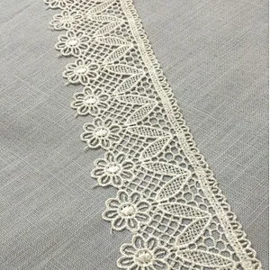 polyester african lace fabric embroidery border lace trim for home textile