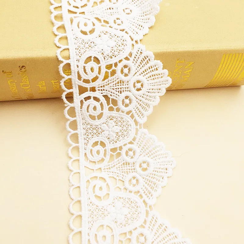 100%cotton chemical lace trim with high quality for garments decoration
