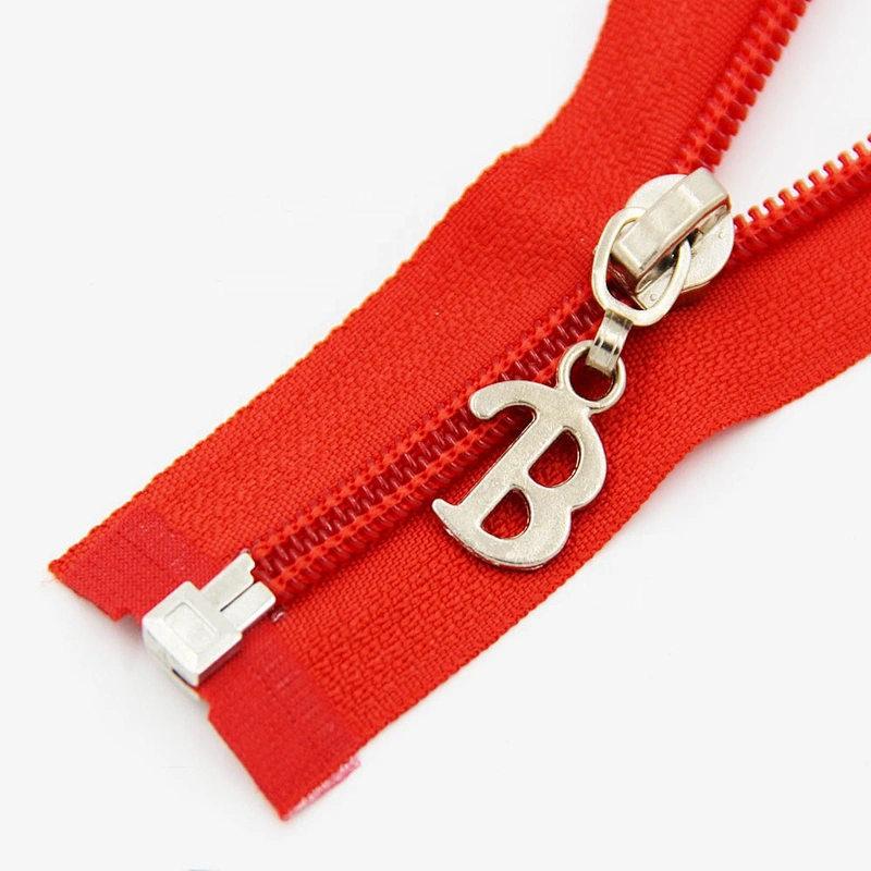 Wholesales 5# Cheap blue Nylon Zipper with logo B