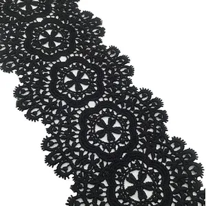 2019 latest african design polyester DIY lace  trim for dress