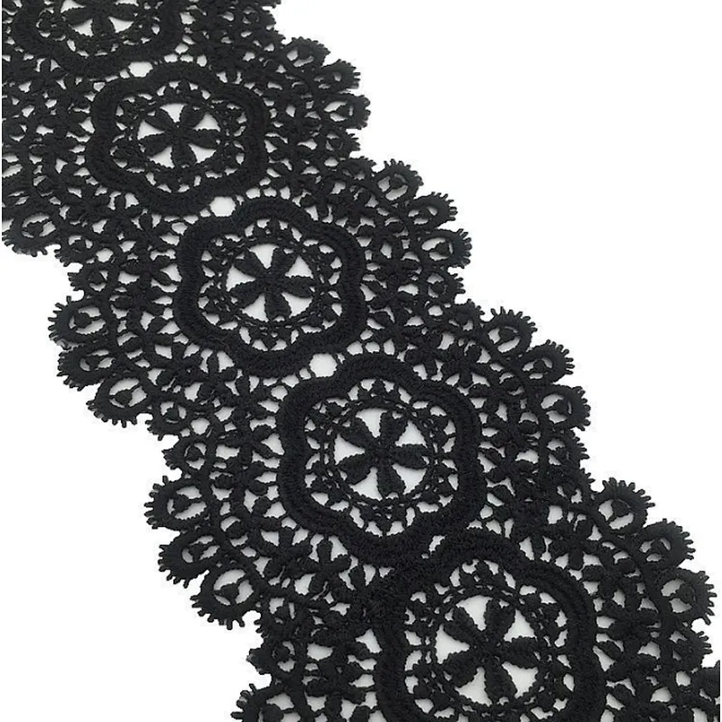 2019 latest african design polyester DIY lace  trim for dress