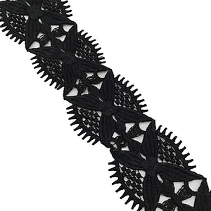 Factory Directly Provide African Flower Polyester Chemical  lace For Women Wedding Dress Lace