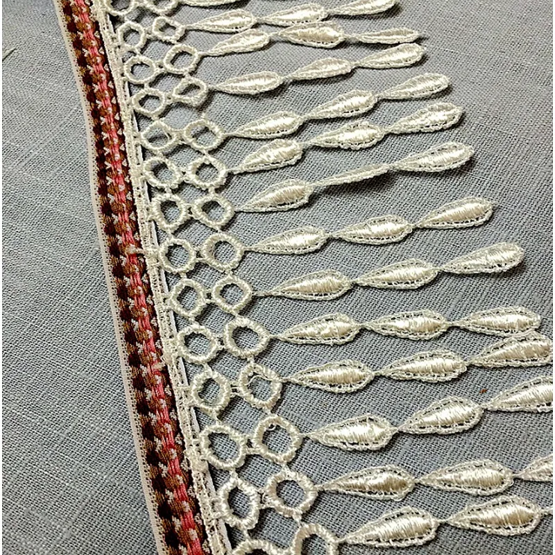 new african design polyester bridal  tassel lace for dress