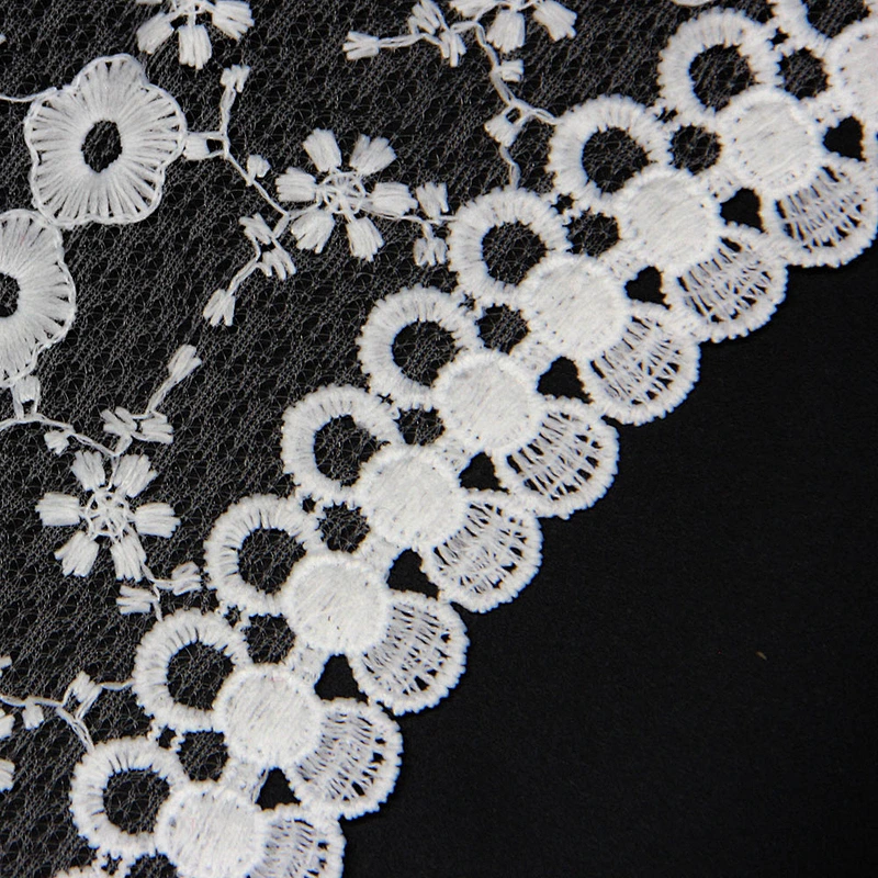 19cm New Style Cotton Tassels Collar Lace with Flowers Pattern Ornament
