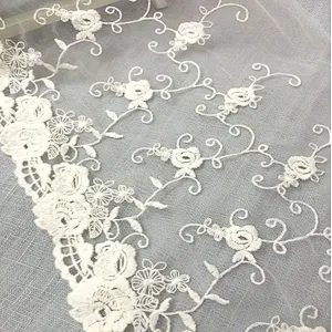New French Lace Designs Printed Guipure Lace Cotton Lace Fabrics For Dress