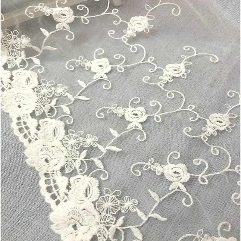 New French Lace Designs Printed Guipure Lace Cotton Lace Fabrics For Dress