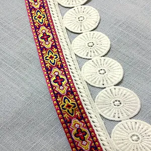 2019 embroidery knit  lace trim for lace dress