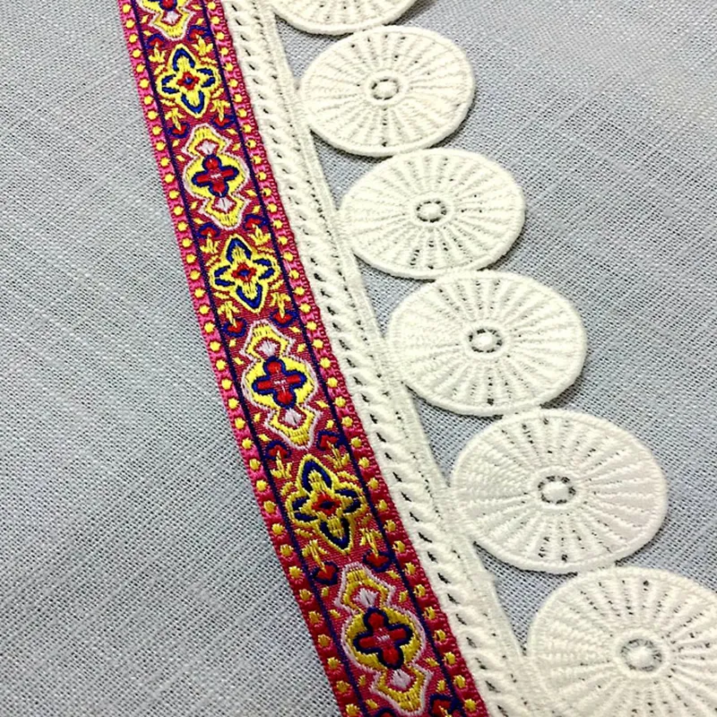 2019 embroidery knit  lace trim for lace dress