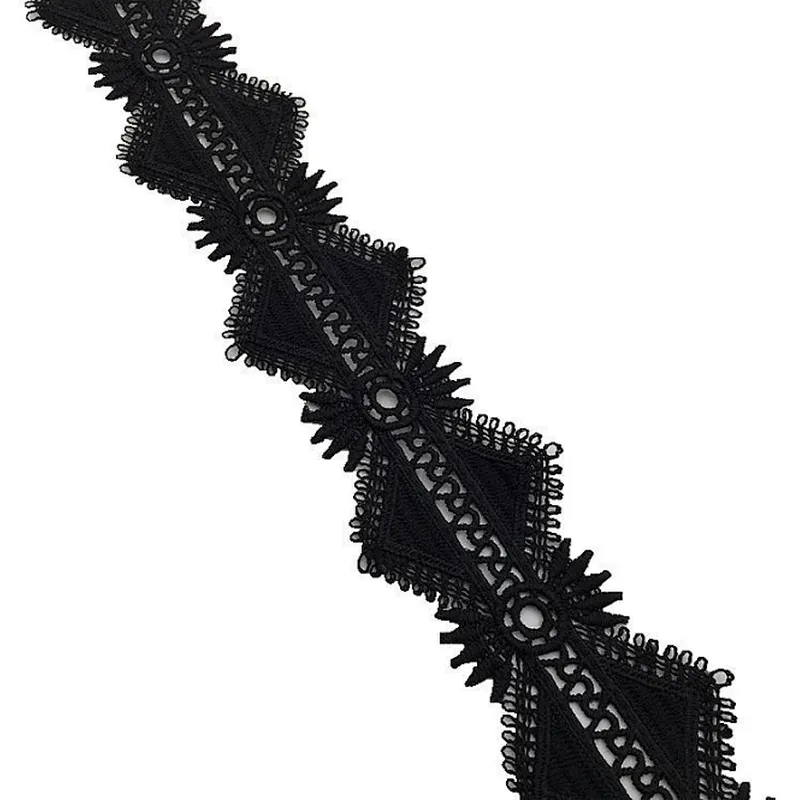 fashion african french design high quality water soluble chemical lace trim embroidered lace for dress