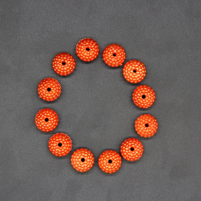 Ornamental Vivid Orange Color 13mm ABS Plastic Pearl Beads