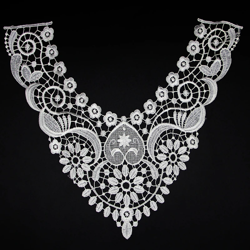 17.5cm Vigorous Elegant Flower Patterns with Decoration Polyester Collar Lace