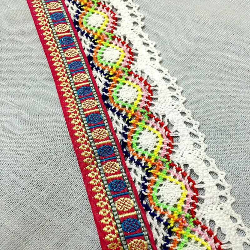 2019 embroidery polyester  lace trim lace ribbon  for lace dress