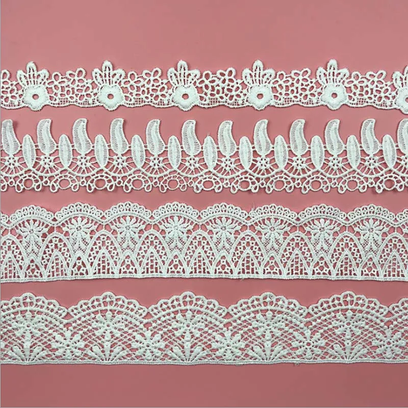 Hot sale different design hollow lace Garment home afican/french designs polyester embroidery lace for dress
